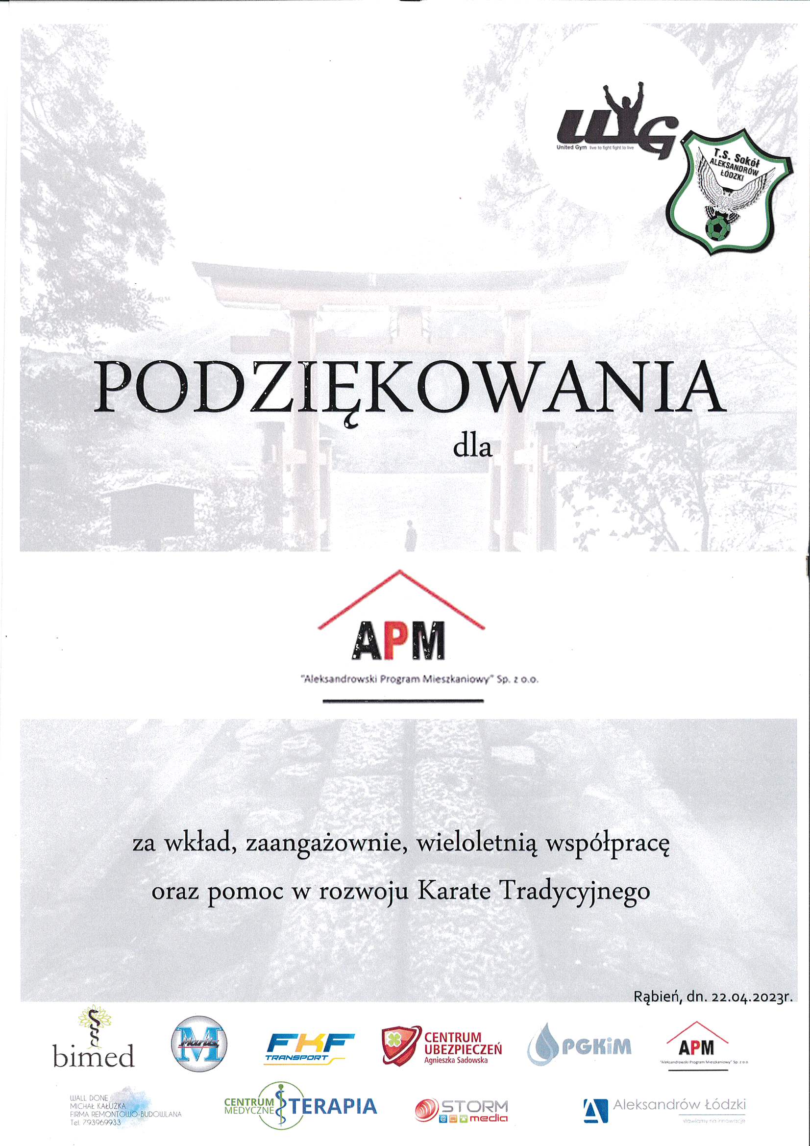 Zdjęcie z działalności poza biurem